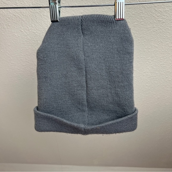 FUEGO/SALT ATTIC 100% Acrylic knit Beanie. “Campfire Drinking Team”. Gray - Picture 3 of 4